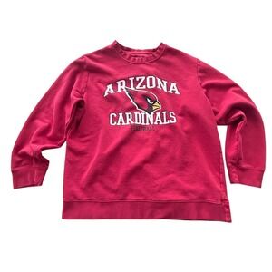 Arizona Cardinals NFL 2XL Crewneck Red Sweater Big Logo‎ Mens Fanatics Pro Fan